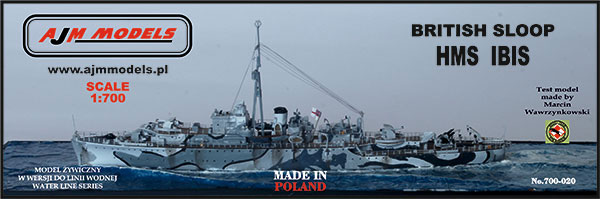 1/700 英・ブラックスワン級スループ・HMSアイビスWW2 レジンキットamiami.jpあみあみオンライン本店