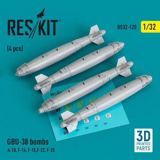 1/32 GBU-38 500ポンドJDAM 空軍型 (4個入)[RES/KIT]《在庫切れ》