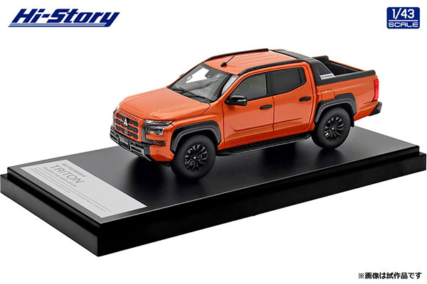 1/43 MITSUBISHI TRITON Double Cab 4WD (2024) ヤマブキオレンジメタリック[ハイストーリー]《在庫切れ》