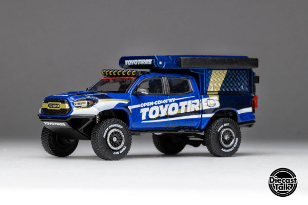 1/64 トヨタ タコマ キャンピングカー「TOYOTIRES」DiecastTalk 特注品[ゲインコーププロダクツ]