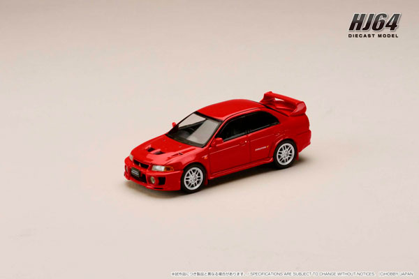 1/64 三菱ランサー GSR エボリューション 5 (CP9A) 1998 マッドフラップ付き パルマーレッド[ホビージャパン]