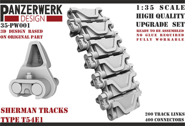 1/35 M4シャーマンT54E1型金属シェブロン可動履帯[パンツァーベルク]《０８月仮予約》 | パンツァーベルク(Panzerwerk Design) 1&frasl;35 M4シャーマン用