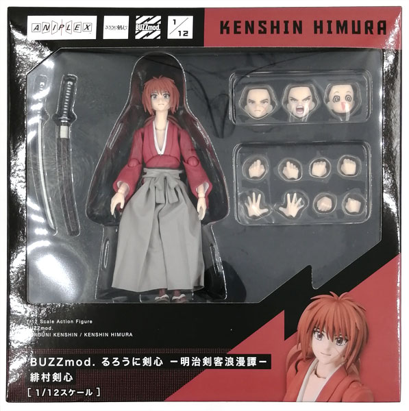 【中古】BUZZmod. るろうに剣心 -明治剣客浪漫譚- 緋村剣心 1/12 アクションフィギュア (アニプレックスオンライン限定)[アニプレックス]