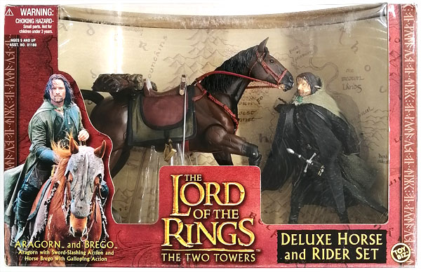 【中古】ロード・オブ・ザ・リング ARAGORN and BREGO DELUXE HORSE and RIDER SET アクションフィギュア[トイビズ]