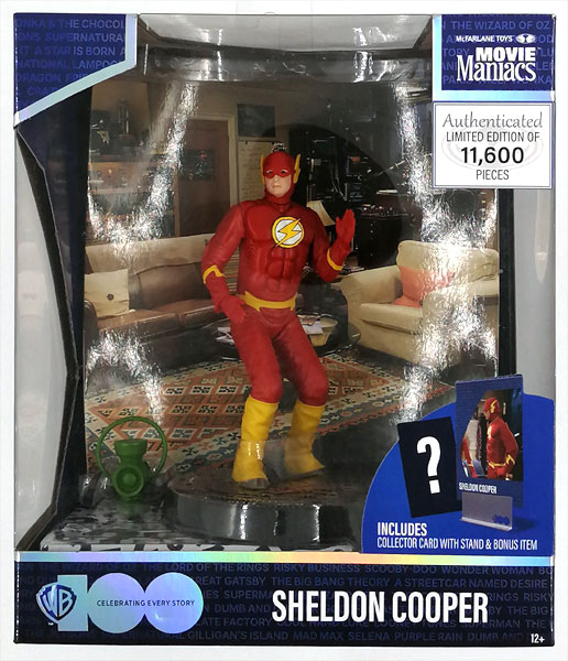 【中古】ムービーマニアックス ビッグバンセオリー ギークなボクらの恋愛法則 THE FLASH シェルドン・クーパー 6インチ ポーズドスタチュー[マクファーレントイズ]