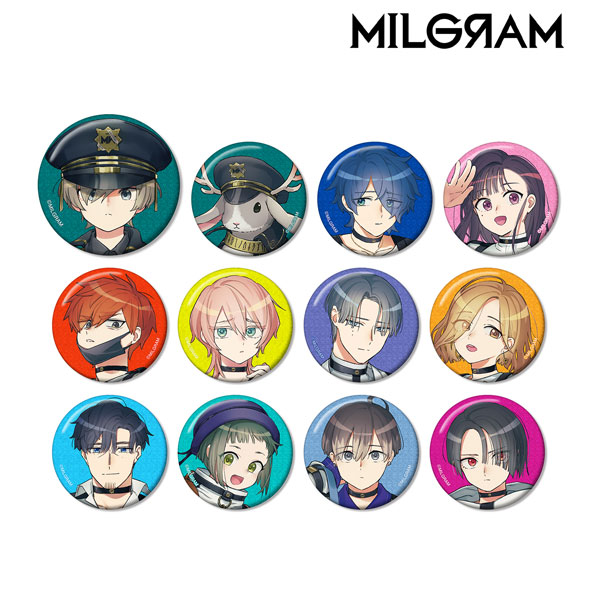 MILGRAM -ミルグラム- トレーディンググリッター缶バッジ 12個
