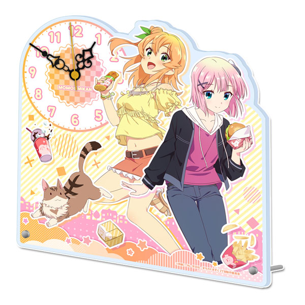 【SALE/60%OFF】 まちカドまぞく 桃&ミカン 描き下ろしアクリル置時計 2丁目 ホビー