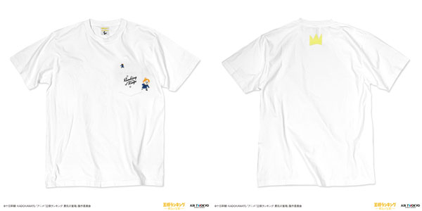 TVアニメ「王様ランキング 勇気の宝箱」キャラクターポケットTシャツ1(ボッジとダイダ) ホワイト L[AIR TWOKYO]