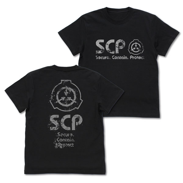 SCP財団 ヴィンテージロゴ Tシャツ/BLACK-S[コスパ]