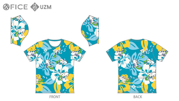 UZM バックポケットTシャツ(アロハA) M[ファイス]