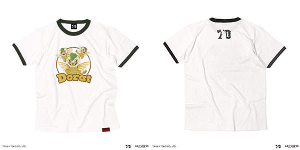 ゴジラ 70周年記念 平成・VSシリーズ シーンイラストTシャツ 1(ドラット) ホワイト(リブ：ブラック) XL[AIR TWOKYO]《在庫切れ》