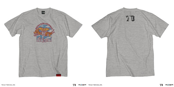 ゴジラ 70周年記念 平成・VSシリーズ シーンイラストTシャツ 2(メカキングギドラ) オートミール XXL[AIR TWOKYO]《発売済・在庫品》