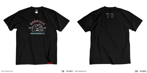 ゴジラ 70周年記念 平成・VSシリーズ シーンイラストTシャツ 4(ゴジラVSメカゴジラ) ブラック XXL[AIR TWOKYO]《発売済・在庫品》