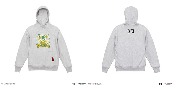 ゴジラ 70周年記念 平成・VSシリーズ シーンイラストパーカー 1(ドラット) アッシュ XXL[AIR TWOKYO]