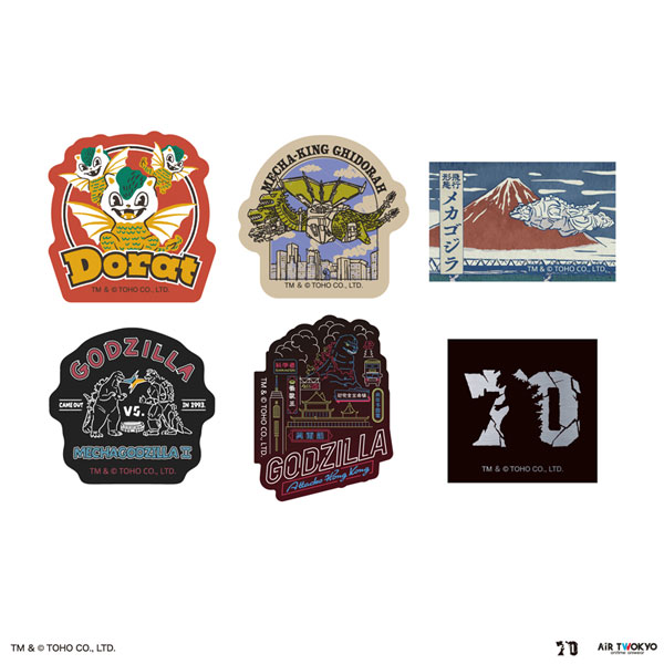 ゴジラ 70周年記念 平成・VSシリーズ ステッカーセット[AIR TWOKYO]《在庫切れ》