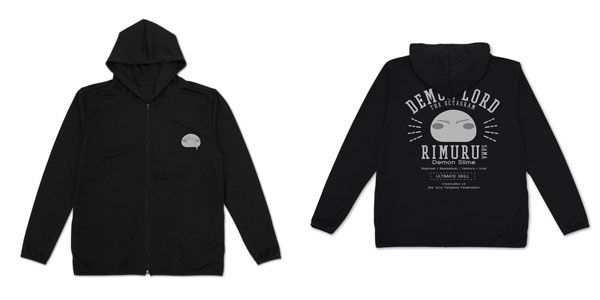 転生したらスライムだった件 リムル様カレッジ 薄手ドライパーカー/BLACK-XL（再販）[コスパ]《０７月予約》