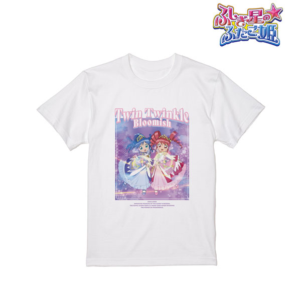 TVアニメ『ふしぎ星の☆ふたご姫』 トゥイン・トゥインクル ブルーミッシュ Tシャツ レディース L[アルマビアンカ]