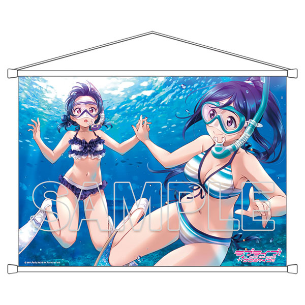 【中古】(本体A/箱B)『ラブライブ！サンシャイン！！』B2タペストリー Aqours 果南＆善子[KADOKAWA]《発売済・在庫品》