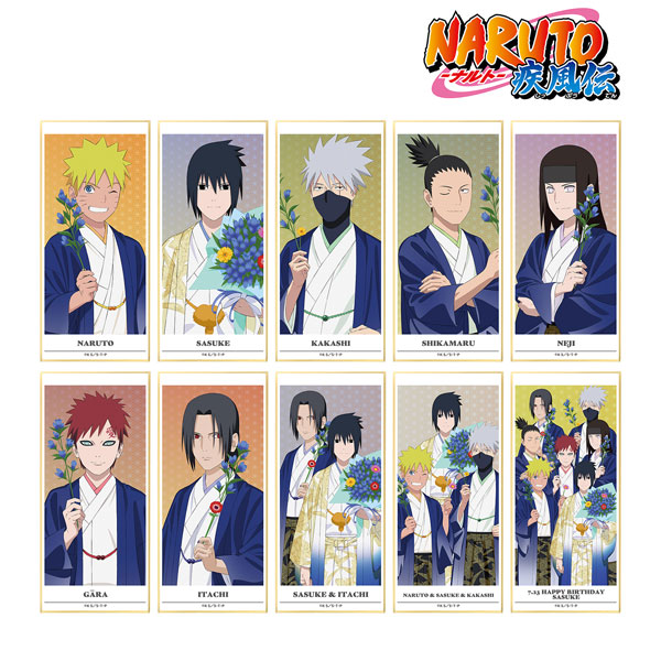 NARUTO-ナルト- 疾風伝 描き下ろし トレーディングスタンド付きはがき色紙 〈うちはサスケ バースデーver.〉 BOX[アルマビアンカ]《在庫切れ》