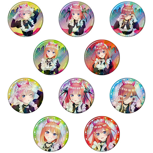 五等分の花嫁∽ キャラバッジコレクション(小悪魔メイド) 10個入りBOX[ムービック]