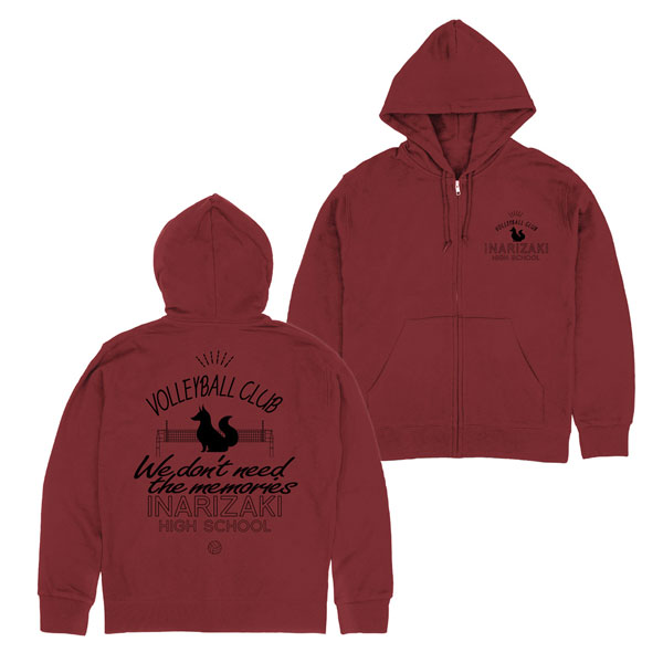 ハイキュー！！ 稲荷崎高校バレーボール部 ジップパーカー/BURGUNDY-XL[コスパ]