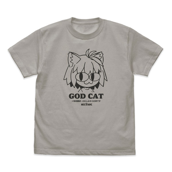 月姫 -A piece of blue glass moon- GOD CAT ネコアルク Tシャツ/LIGHT GRAY-S[コスパ]