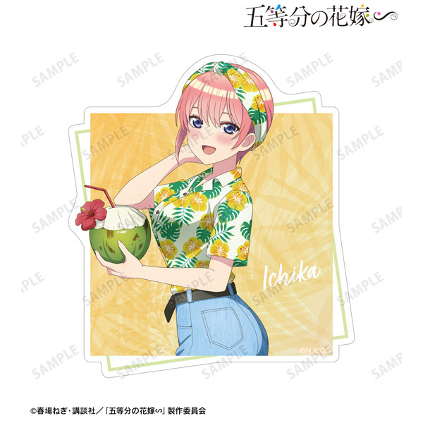 五等分の花嫁∽ 描き下ろし 中野一花 アロハシャツver. トラベルステッカー[アルマビアンカ]