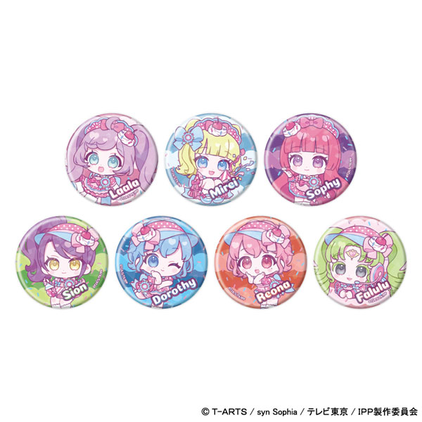 ホログラム缶バッジ(57mm)「プリパラ」02/ミニキャライラスト 7個入りBOX[A3]