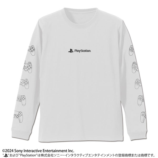 プレイステーション 袖リブロングスリーブTシャツ for PlayStation Controller Line-ups Ver./WHITE-S[コスパ]