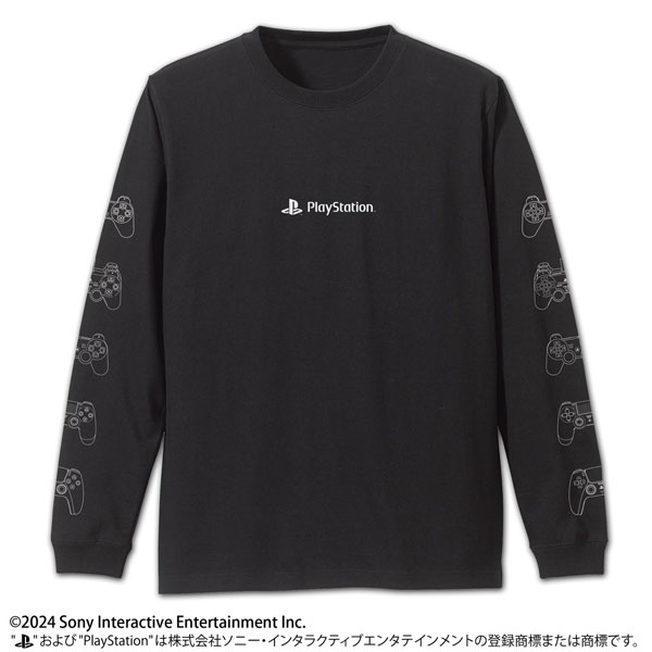 プレイステーション 袖リブロングスリーブTシャツ for PlayStation Controller Line-ups Ver./BLACK-S[コスパ]