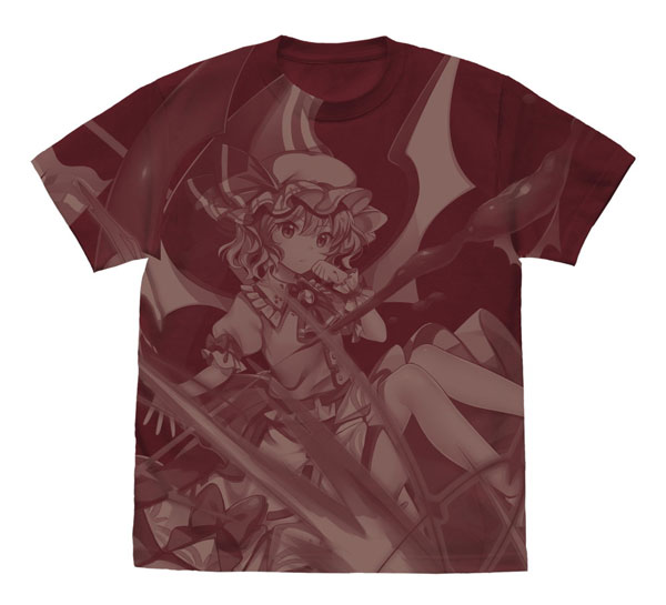 東方LostWord レミリア・スカーレット オールプリントTシャツ/BURGUNDY-S[コスパ]