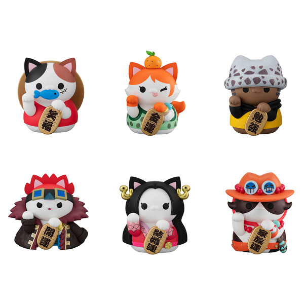 MEGA CAT PROJECT ワンピース ニャンピースニャーン！ 招き猫FORTUNE LUCKY☆CAT PIRATES 6個入りBOX[メガハウス]