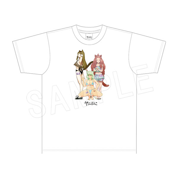 ヤニねこ Tシャツ ハメちゃんねるver. L[中外鉱業]