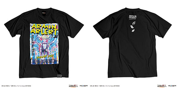 TVアニメ『進撃の巨人』The Final Season ウォールアートTシャツ(アルミン) ディープブラック S[AIR TWOKYO]《在庫切れ》