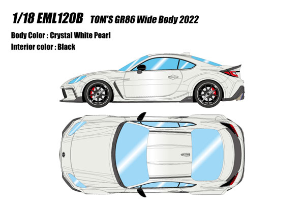 1/18 トムス GR86 ワイドボディ 2022 クリスタルホワイトパール