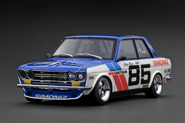 1/18 Datsun Bluebird (510) White/Blue #85[イグニッションモデル]