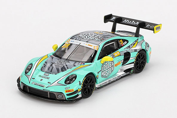 1/64 ポルシェ 911 GT3 R FIA GT ワールドカップ 70周年 2023 #28 マカオグランプリ HubAuto Racing(左ハンドル)[MINI GT]