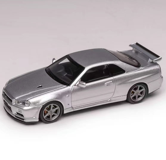 1/64 日産 スカイライン GT-R (R34) V Spec II スパークリングシルバー[MOTORHELIX]