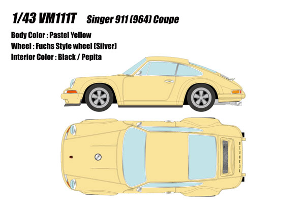 1/43 シンガー 911(964) クーペ パステルイエロー[メイクアップ]