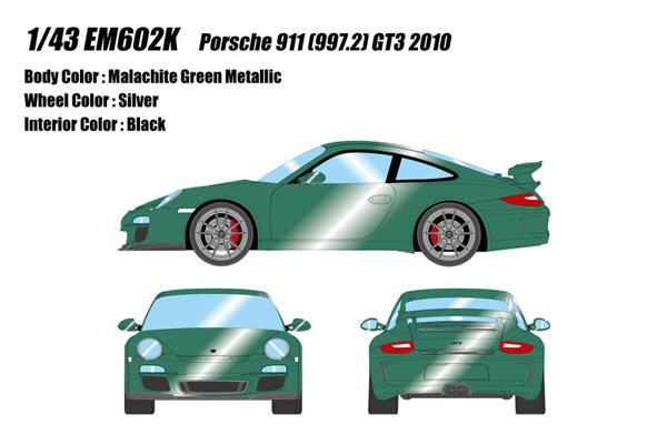 1/43 ポルシェ 911 (997.2) GT3 2010 マラカイトグリーンメタリック[メイクアップ]