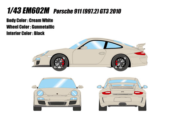 1/43 ポルシェ 911 (997.2) GT3 2010 クリームホワイト[メイクアップ]