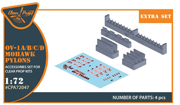 1/72 OV-1A/B/C/D モホーク パイロンセット (クリアープロップ！用)[クリアープロップ！]