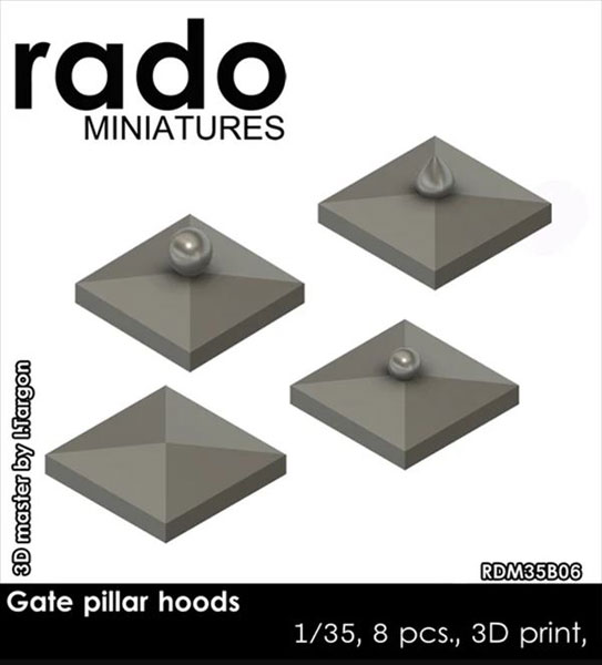 1/35 汎用 柱頭の屋根(8個入)[Rado Miniatures]