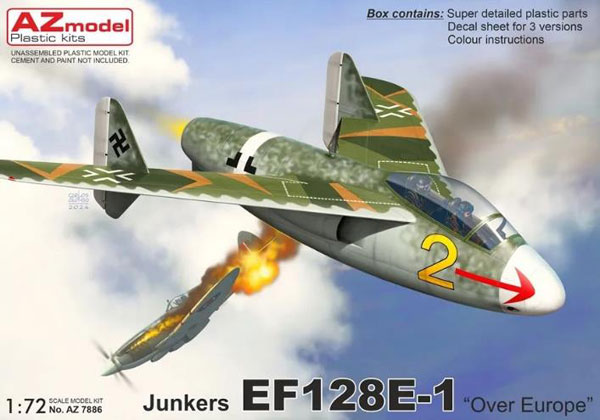 1/72 ユンカース EF128E-1“ヨーロッパ上空” プラモデル[AZ Model]