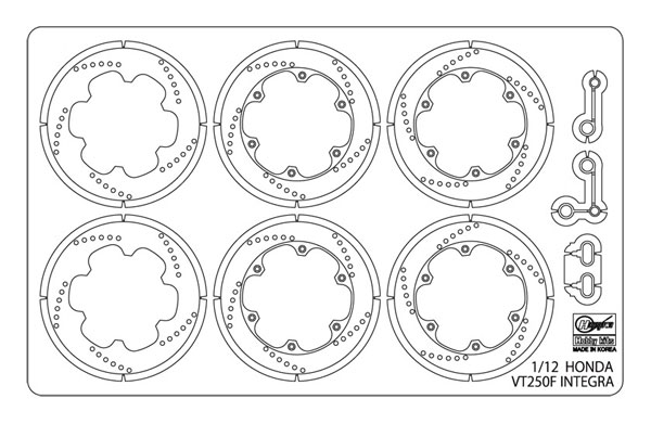 1/12 ホンダ VT250F インテグラ用エッチング パーツ[ハセガワ]
