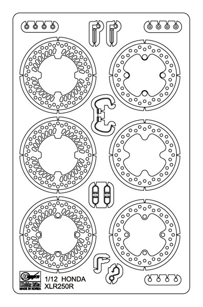 1/12 ホンダ XLR250R / XLR BAJA用エッチング パーツ[ハセガワ]
