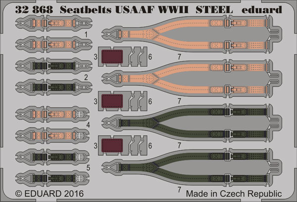 1/32 WW.II 米軍用機シートベルト[エデュアルド]