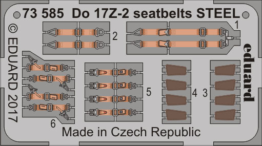 1/72 Do17Z-2 シートベルト (ICM用) ※Do17Z-7にも適合[エデュアルド]