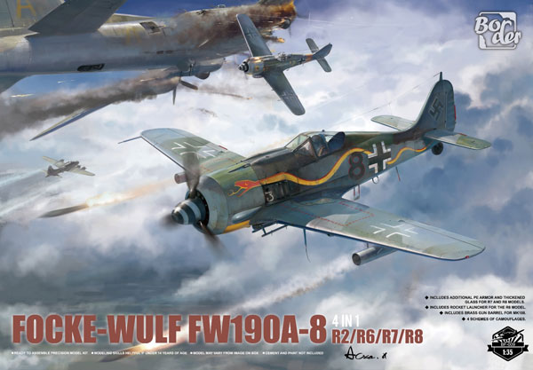 1/35 フォッケウルフ Fw190 A-8 4in1(R2/R6/R7/R8) プラモデル[ボーダーモデル]