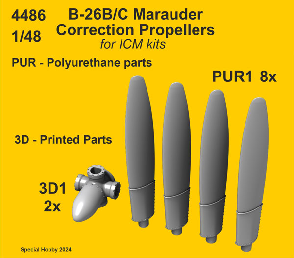 1/48 B-26B/Cマローダー用プロペラ1機分・ICM[CMK]